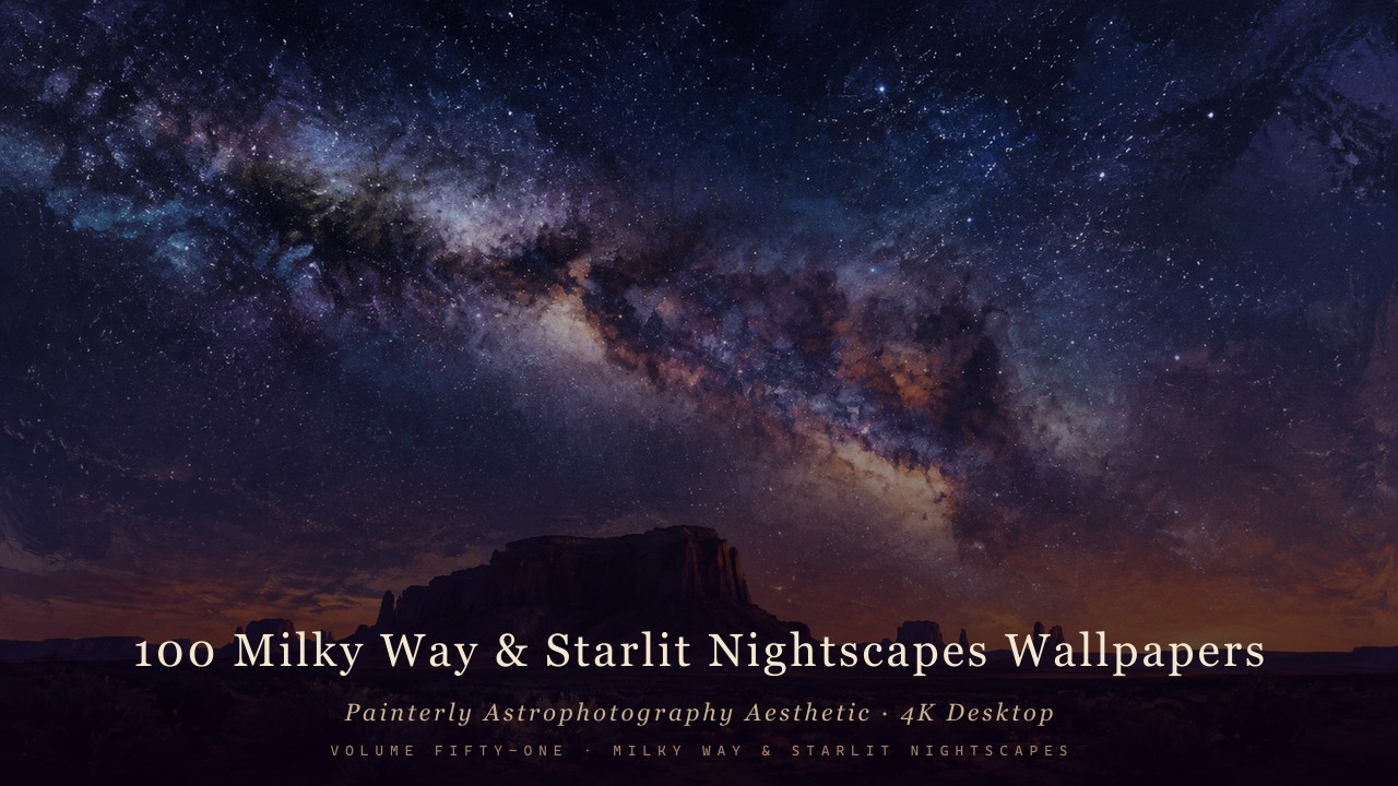 Painterly Astrophotography Aesthetic — 4K desktop wallpaper preview