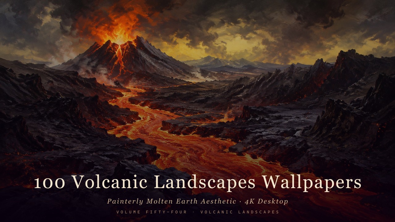 Painterly Molten Earth Aesthetic — 4K desktop wallpaper preview